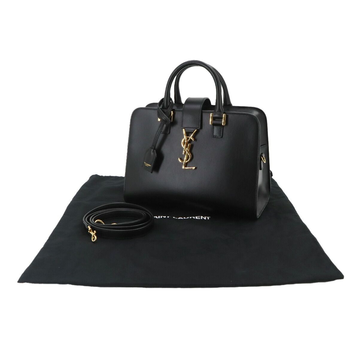 Saint Laurent Baby Cabas 2-Way Bag Leather Black — view 2