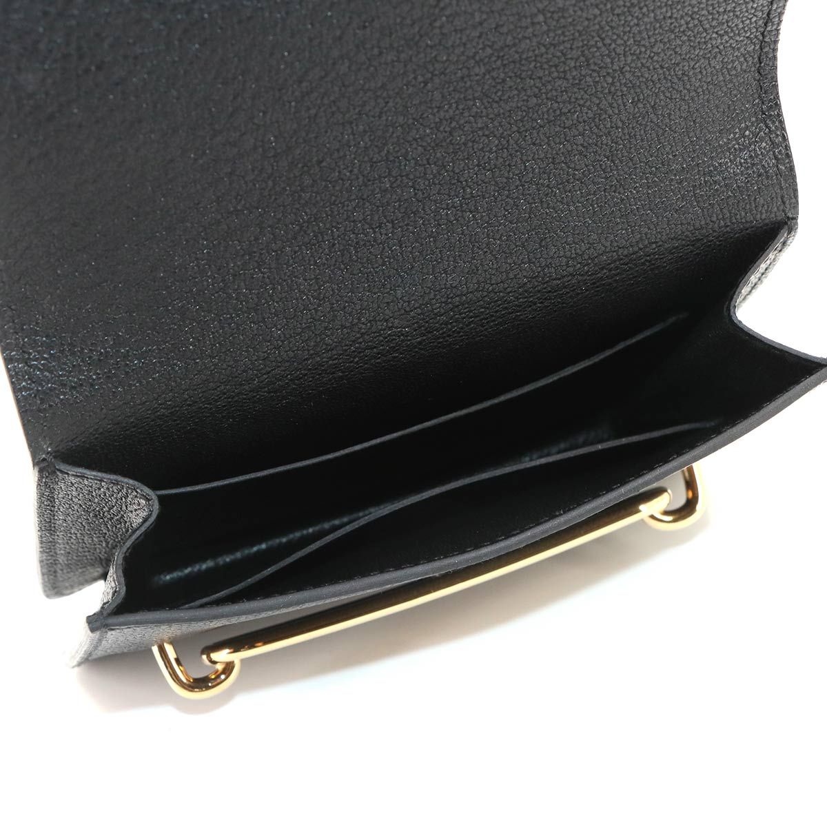 Hermes Roulis Slim Wallet Bifold Chevre Black — view 7