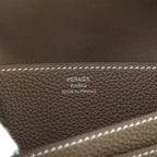 Hermes Dogon Long Bifold Wallet Togo Etoupe Silver — view 7