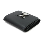 Louis Vuitton Epi Portefeuille Twist Compact Trifold Wallet Leather Noir — view 5