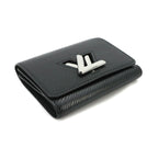 Louis Vuitton Epi Portefeuille Twist Compact Trifold Wallet Leather Noir — view 4
