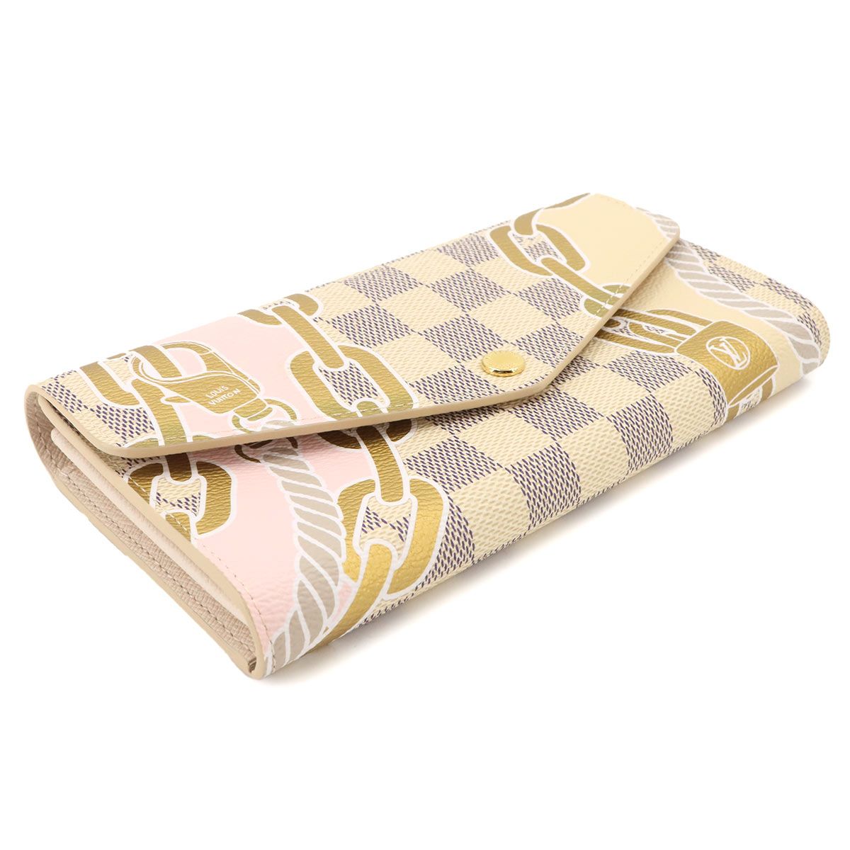 Louis Vuitton Damier Azur Nautical Portefeuille Sarah NM Bifold Wallet — view 4