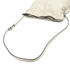 Loewe Flamenco Clutch Medium Shoulder Bag Leather White Gold — view 5