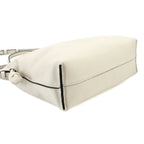 Loewe Flamenco Clutch Medium Shoulder Bag Leather White Gold — view 4