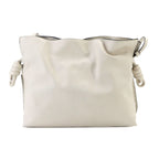 Loewe Flamenco Clutch Medium Shoulder Bag Leather White Gold — view 2