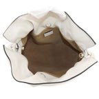 Loewe Flamenco Clutch Medium Shoulder Bag Leather White Gold — view 6