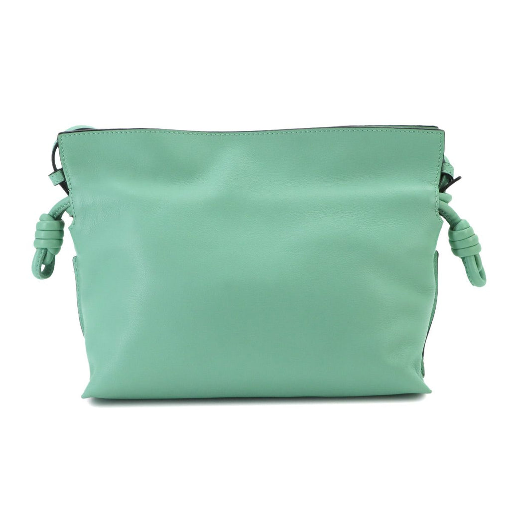 Loewe Flamenco Clutch Mini Shoulder Bag Leather Green Gold — view 2