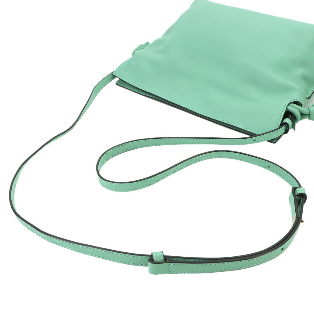 Loewe Flamenco Clutch Mini Shoulder Bag Leather Green Gold — view 5