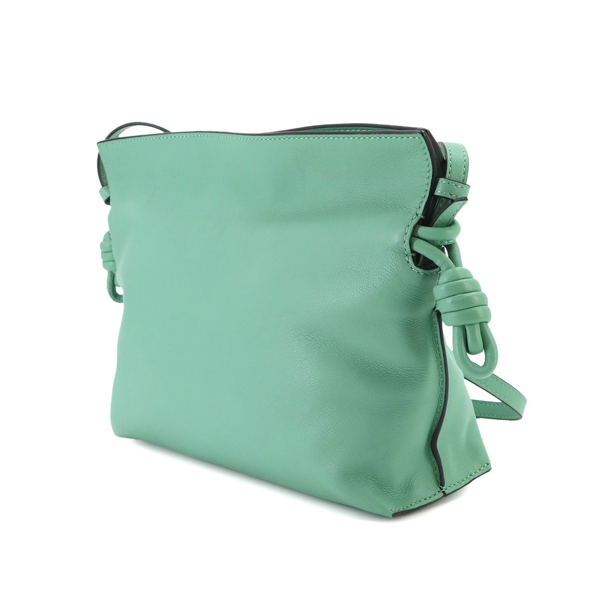 Loewe Flamenco Clutch Mini Shoulder Bag Leather Green Gold — view 3