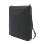 Fendi Zucchino Shoulder Bag Canvas Leather Black Gunmetal — view 4