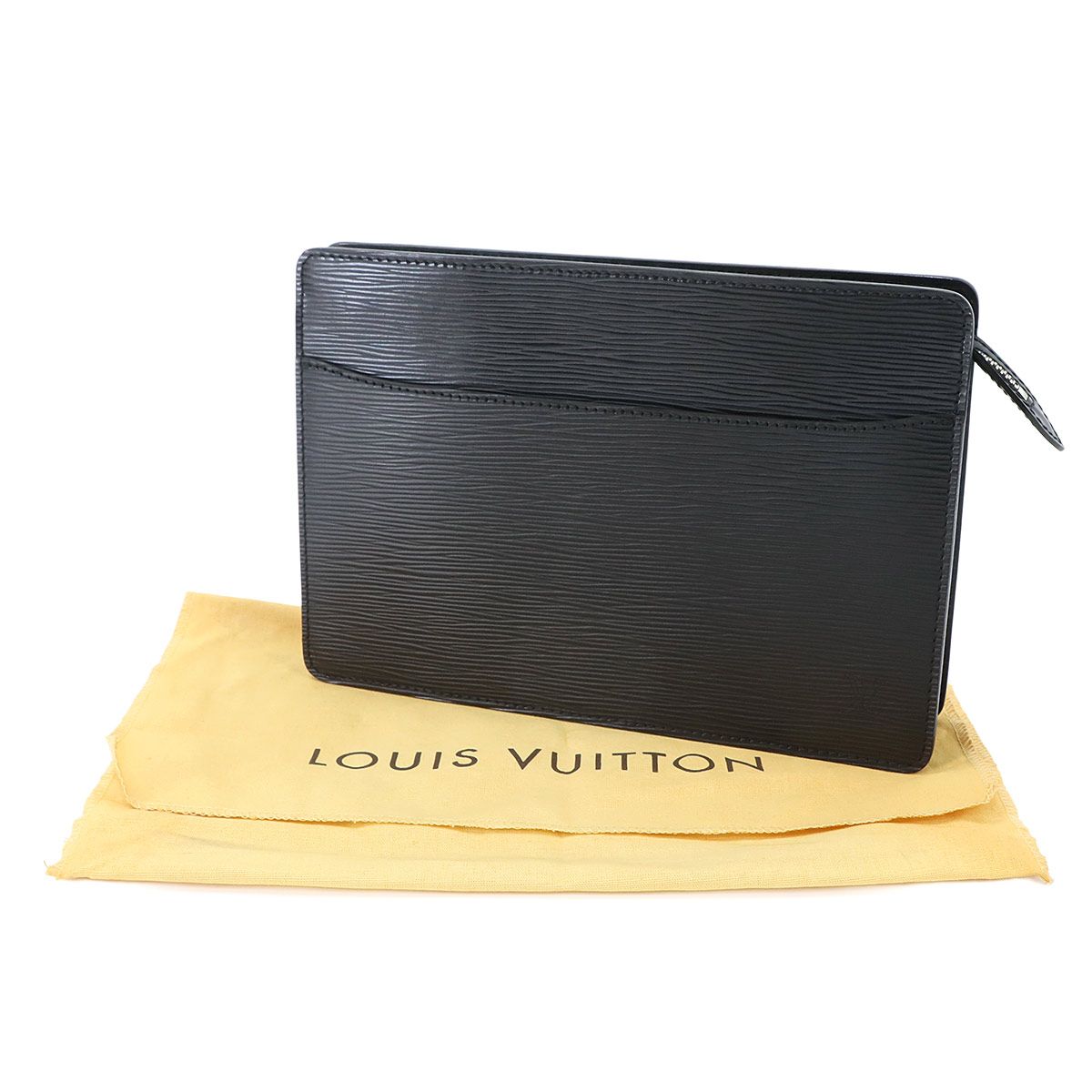 Louis Vuitton Epi Pochette Homme Clutch Leather Noir — view 2