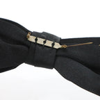 Chanel Ribbon Brooch Satin Black Vintage — view 5