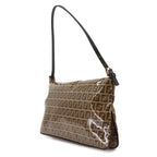 Fendi Zucchino Patent Shoulder Bag Leather Beige Blanc — view 3