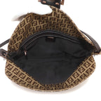 Fendi Zucchino Patent Shoulder Bag Leather Beige Blanc — view 6
