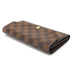 Louis Vuitton Damier Portefeuille Sarah Bifold Wallet Ebene Brown — view 5