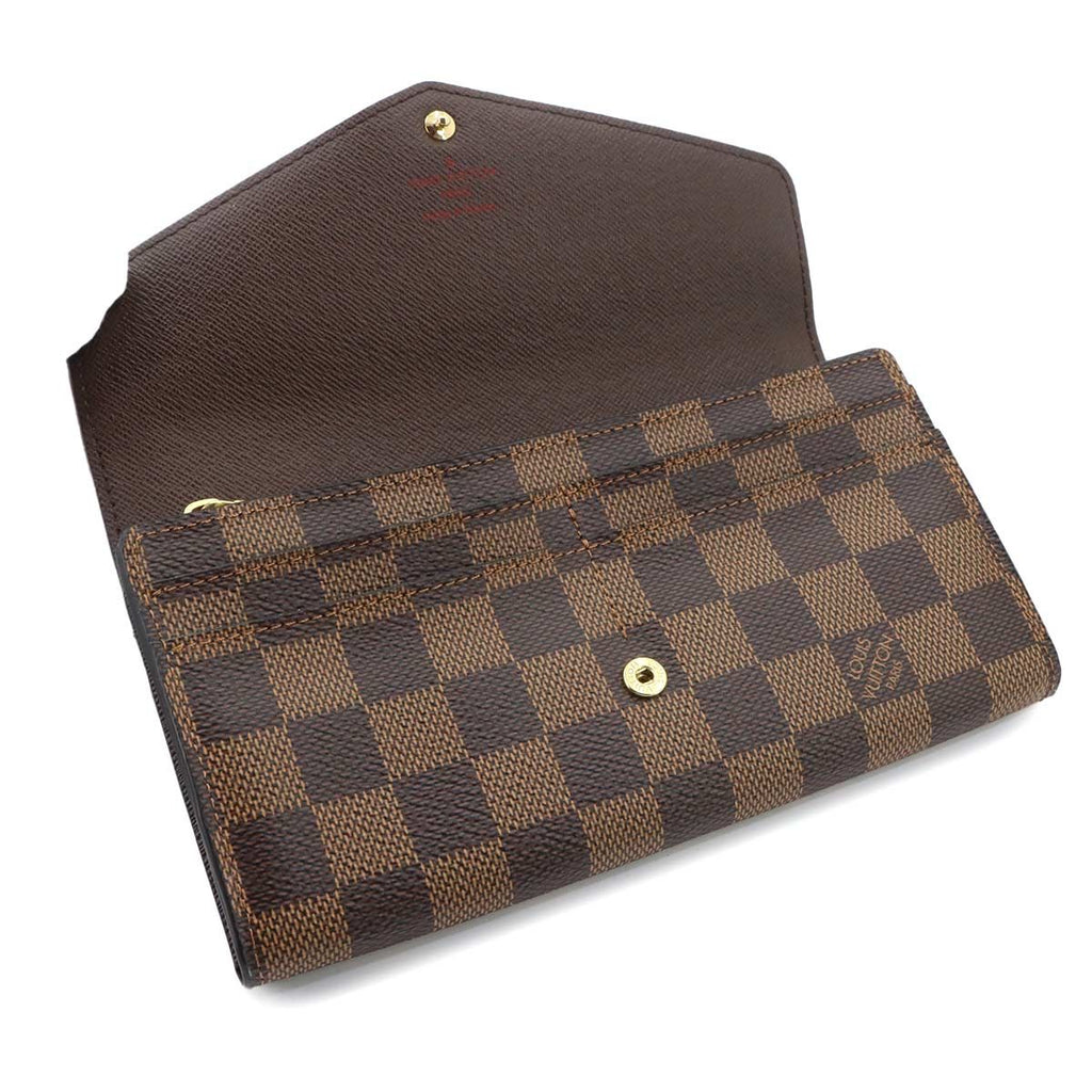 Louis Vuitton Damier Portefeuille Sarah Bifold Wallet Ebene Brown — view 6