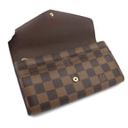Louis Vuitton Damier Portefeuille Sarah Bifold Wallet Ebene Brown — view 6