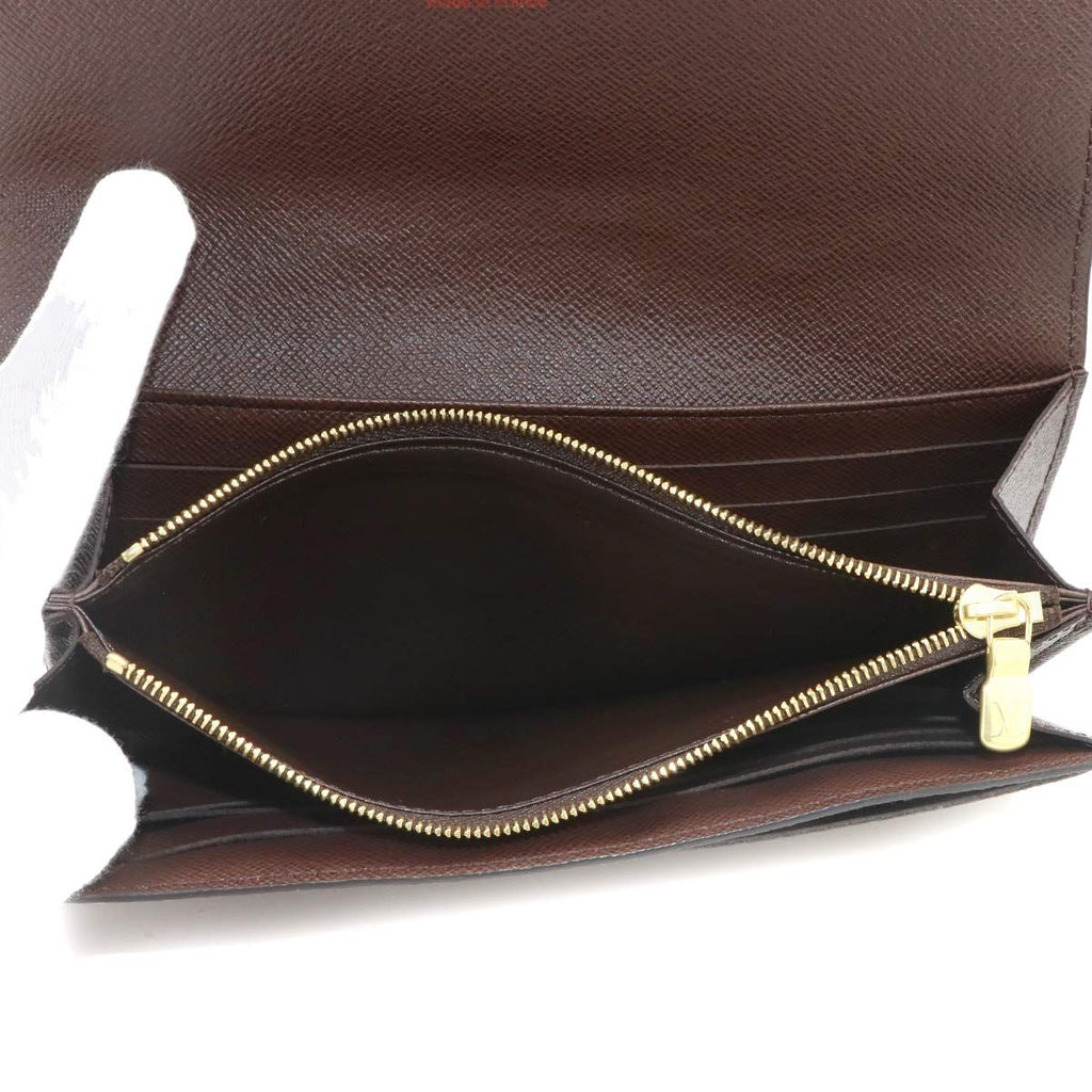 Louis Vuitton Damier Portefeuille Sarah Bifold Wallet Ebene Brown — view 8