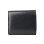 Celine Triomphe Compact Wallet Trifold Leather Black Gold — view 2