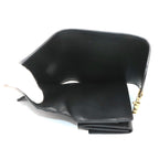 Celine Triomphe Compact Wallet Trifold Leather Black Gold — view 6