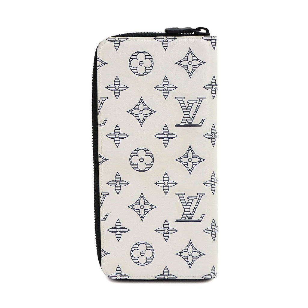 Louis Vuitton Monogram Shadow Zippy Wallet Vertical Leather White — view 3