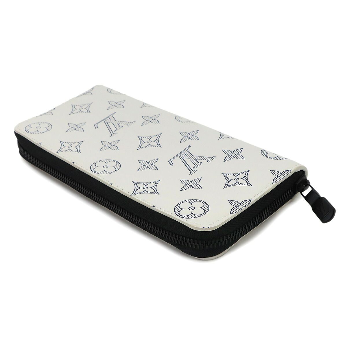 Louis Vuitton Monogram Shadow Zippy Wallet Vertical Leather White — view 5