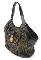 Fendi Zucca Tote Bag Canvas Dark Brown — view 2