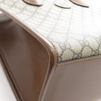 Gucci GG Supreme 2-Way Tote Bag Beige Brown Canvas — view 6