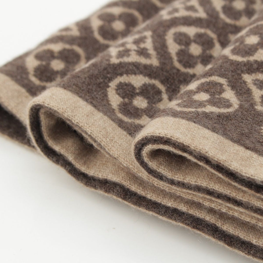 Louis Vuitton Echarpe Ski Monogram Cashmere Scarf Brown — view 8