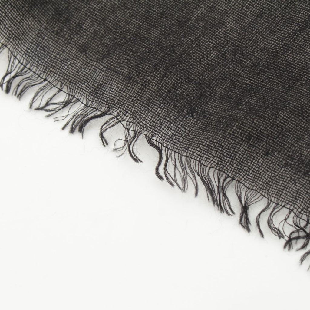 Chanel CC Logo Shawl Black White Scarf — view 4