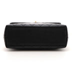 Chanel Quilted Handle Handbag Caviar Leather Black — view 3