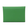 Hermes Calvi Duo Card Case Coin Purse Wallet Veau Epsom Vert Yucca