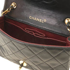 Chanel Mini Quilted 19 Turnlock Full Flap Chain Shoulder Black Bag Lambskin — view 7