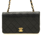 Chanel Mini Quilted 19 Turnlock Full Flap Chain Shoulder Black Bag Lambskin
