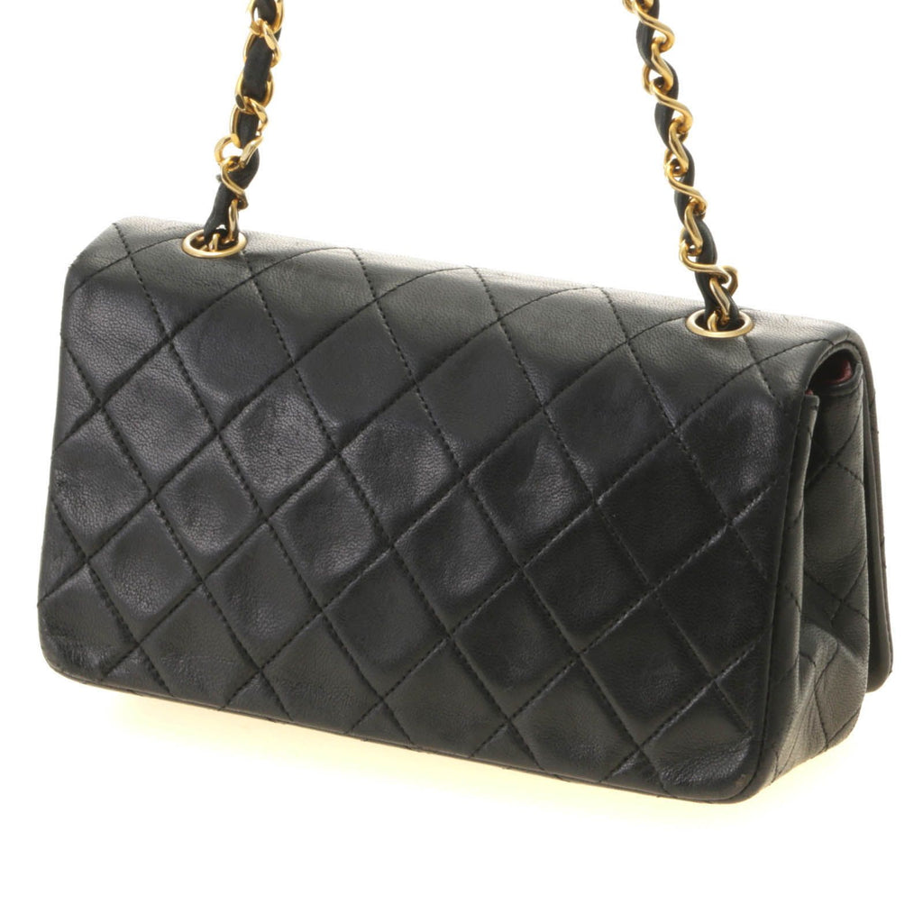 Chanel Mini Quilted 19 Turnlock Full Flap Chain Shoulder Black Bag Lambskin — view 2