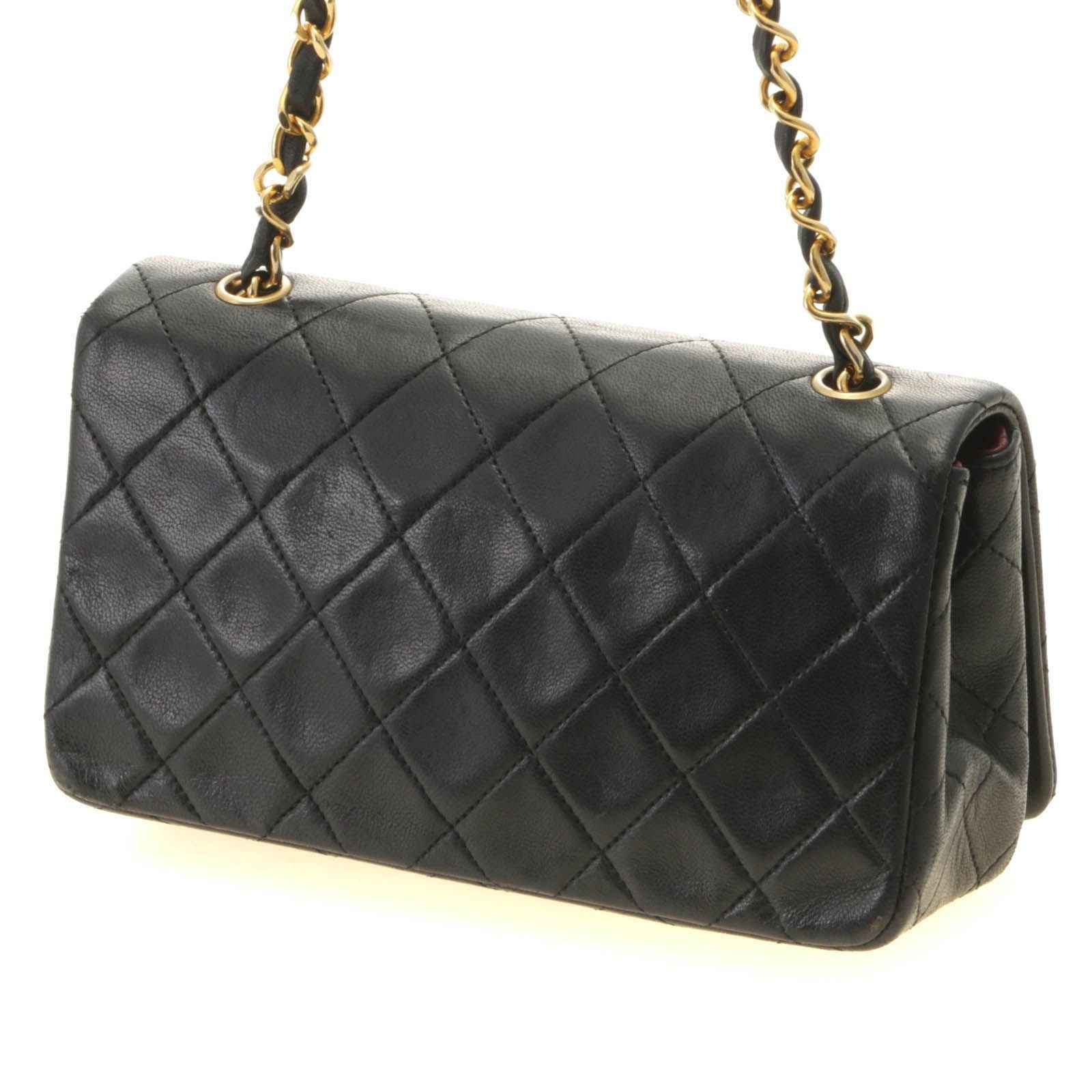 Chanel Mini Quilted 19 Turnlock Full Flap Chain Shoulder Black Bag Lambskin — view 2
