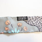 Hermes Twilly Leopard Silk 100% Blue Gray Scarf — view 7