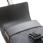 Gucci GG Supreme Shoulder Bag Black Leather — view 6