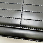 Chanel Choco Bar Chain Shoulder Black Silver Calfskin Bag — view 5