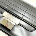 Chanel Choco Bar Chain Shoulder Black Silver Calfskin Bag — view 7
