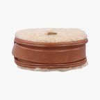 Saint Laurent Le K Baby Satchel Brown Shearling Leather — view 3