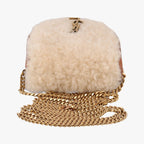 Saint Laurent Le K Baby Satchel Brown Shearling Leather — view 8