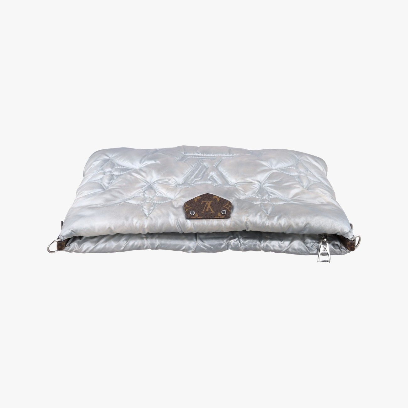 Louis Vuitton Maxi Multi Pochette Accessoires Silver Recycled Metallic Nylon — view 8
