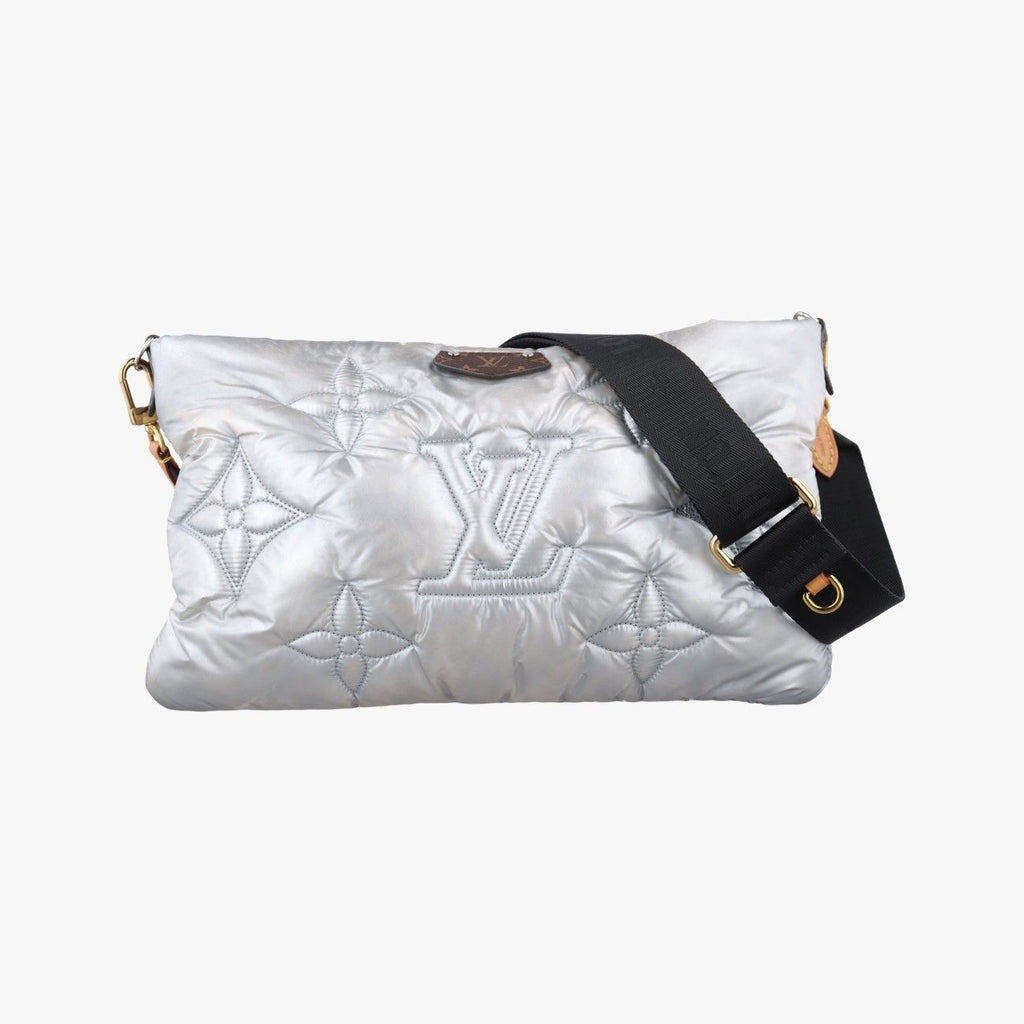 Louis Vuitton Maxi Multi Pochette Accessoires Silver Recycled Metallic Nylon