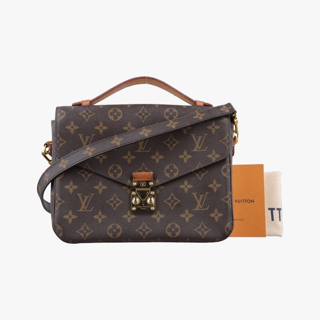 Louis Vuitton Pochette Metis MM Monogram Brown Canvas Handbag
