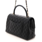 Chanel Coco Handle 29 Black Gold Caviar 2-Way Shoulder Bag — view 5