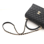 Chanel Coco Handle 29 Black Gold Caviar 2-Way Shoulder Bag — view 6