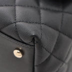 Chanel Coco Handle 29 Black Gold Caviar 2-Way Shoulder Bag — view 7