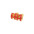 Hermes Pop H Mini Earrings Orange Gold