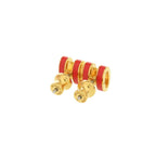 Hermes Pop H Mini Earrings Orange Gold — view 3